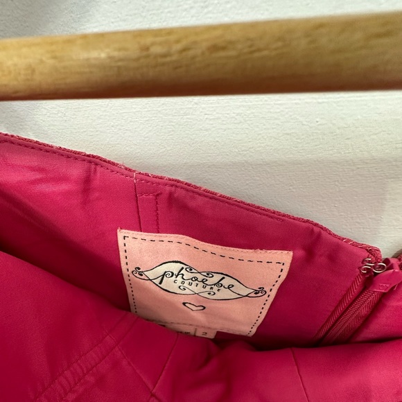 Strapless pink bubble lace dress - Picture 3 of 3